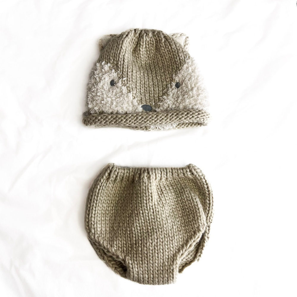 Newborn Baby Girl Boy Crochet Knit Fox Costume Photography Prop Outfit